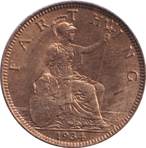 1934 FARTHING ( BU ) - Farthing - Cambridgeshire Coins