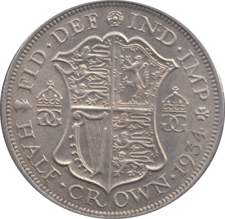 1934 HALFCROWN ( EF ) 3 - Halfcrown - Cambridgeshire Coins