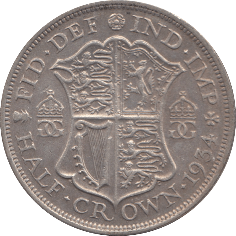 1934 HALFCROWN ( EF ) 5 - Halfcrown - Cambridgeshire Coins