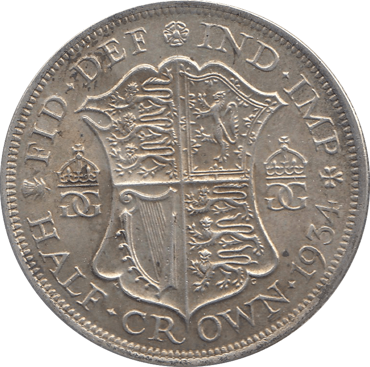 1934 HALFCROWN ( EF ) A - Halfcrown - Cambridgeshire Coins