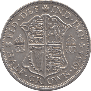 1934 HALFCROWN ( EF ) B - Halfcrown - Cambridgeshire Coins