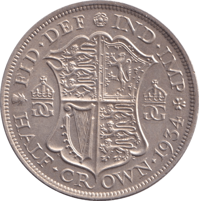 1934 HALFCROWN ( UNC ) - Halfcrown - Cambridgeshire Coins