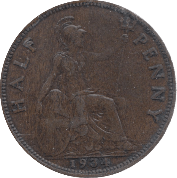1934 HALFPENNY ( F ) - Halfpenny - Cambridgeshire Coins