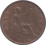 1934 HALFPENNY ( UNC ) - Halfpenny - Cambridgeshire Coins
