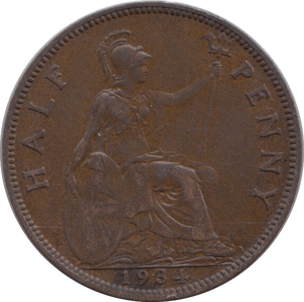 1934 HALFPENNY ( VF ) - HALFPENNY - Cambridgeshire Coins