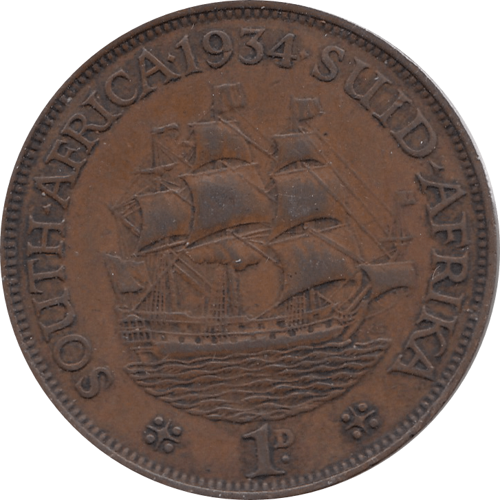 1934 PENNY GEORGE V SOUTH AFRICA REF H126 - WORLD COINS - Cambridgeshire Coins