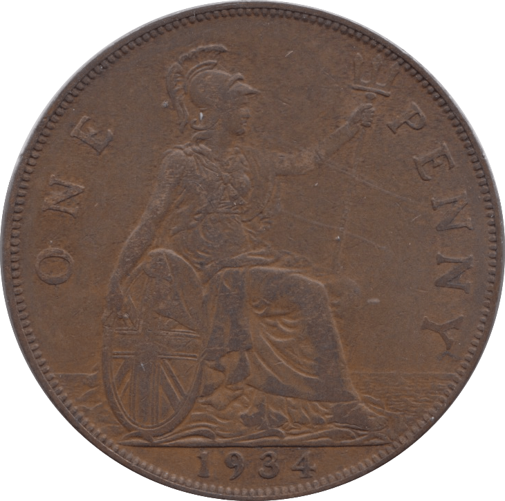 1934 PENNY ( GVF ) - Penny - Cambridgeshire Coins