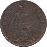 1934 PENNY ( UNC ) - Penny - Cambridgeshire Coins