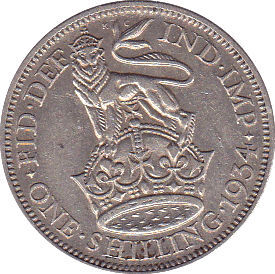 1934 SHILLING (VF) - Shilling - Cambridgeshire Coins