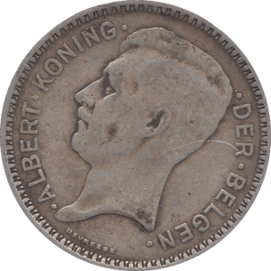 1934 SILVER BELGIUM 20 FRANCS - SILVER WORLD COINS - Cambridgeshire Coins