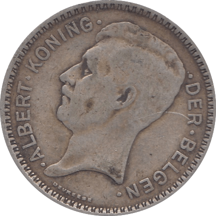 1934 SILVER BELGIUM 20 FRANCS - SILVER WORLD COINS - Cambridgeshire Coins