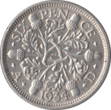 1934 SIXPENCE ( VF ) - Sixpence - Cambridgeshire Coins