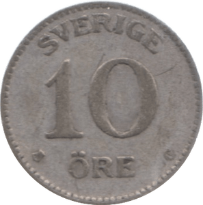 1934 SWEDEN 10 ORE - SILVER WORLD COINS - Cambridgeshire Coins