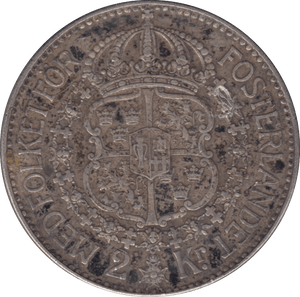1934 SWEDEN SILVER 2 KRONOR - SILVER WORLD COINS - Cambridgeshire Coins
