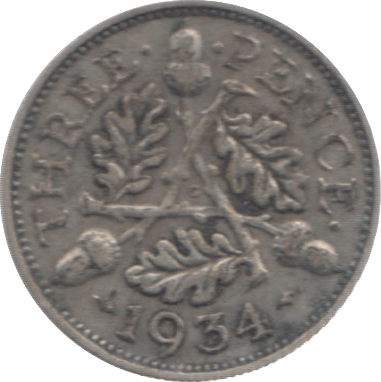 1934 THREEPENCE ( FINE ) - Threepence - Cambridgeshire Coins