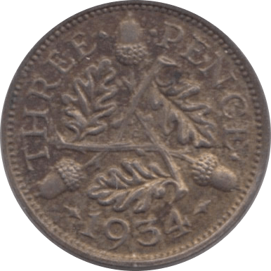 1934 THREEPENCE ( VF ) - Threepence - Cambridgeshire Coins