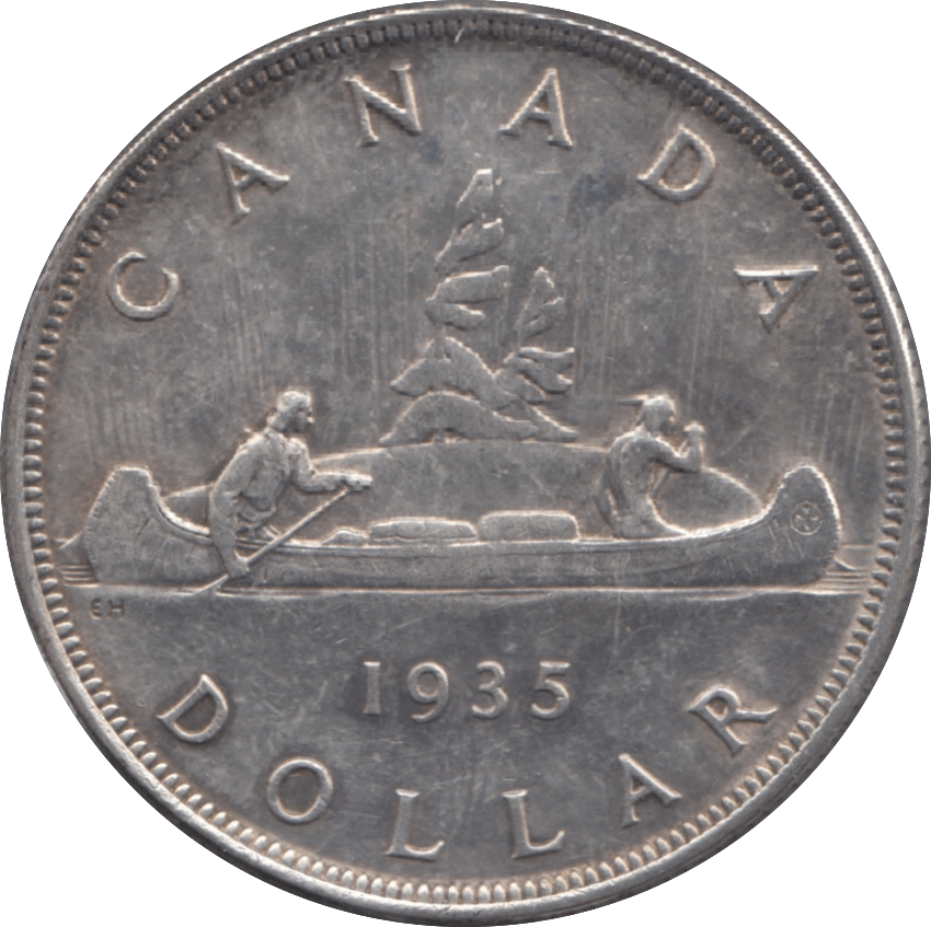 1935 CANADA SILVER ONE DOLLAR 10 - WORLD SILVER COINS - Cambridgeshire Coins