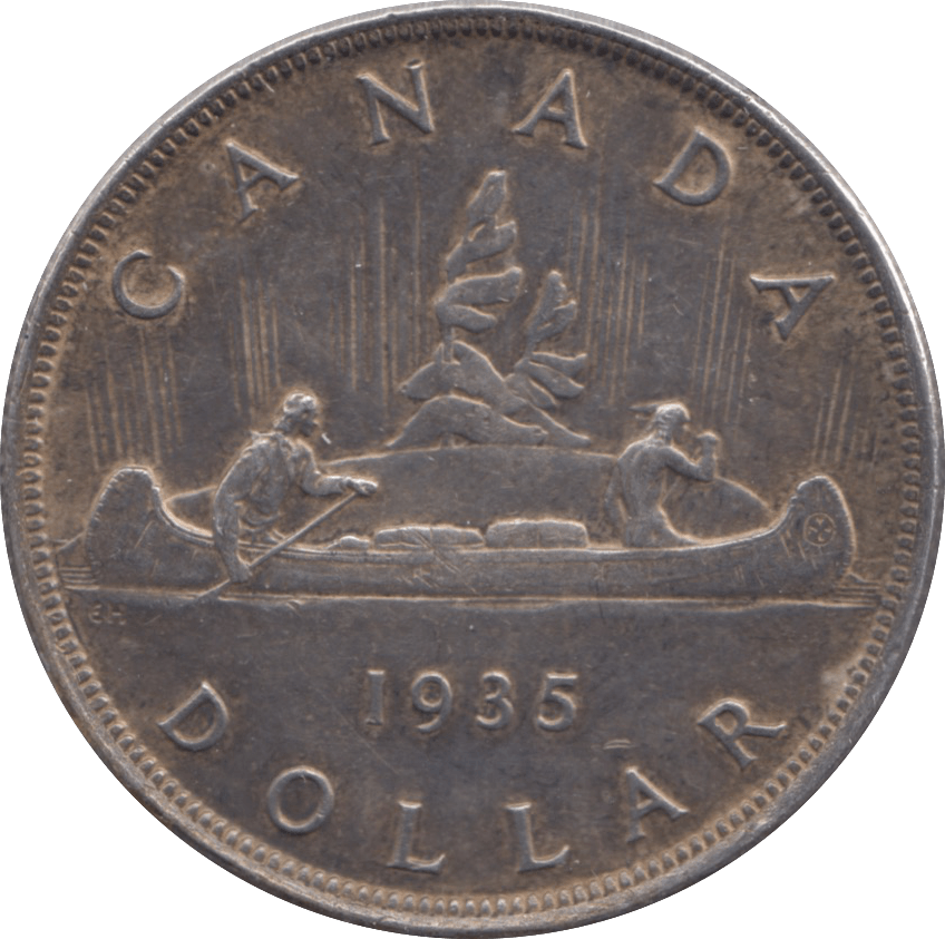 1935 CANADA SILVER ONE DOLLAR 9 - WORLD SILVER COINS - Cambridgeshire Coins