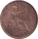 1935 FARTHING ( AUNC ) - Farthing - Cambridgeshire Coins