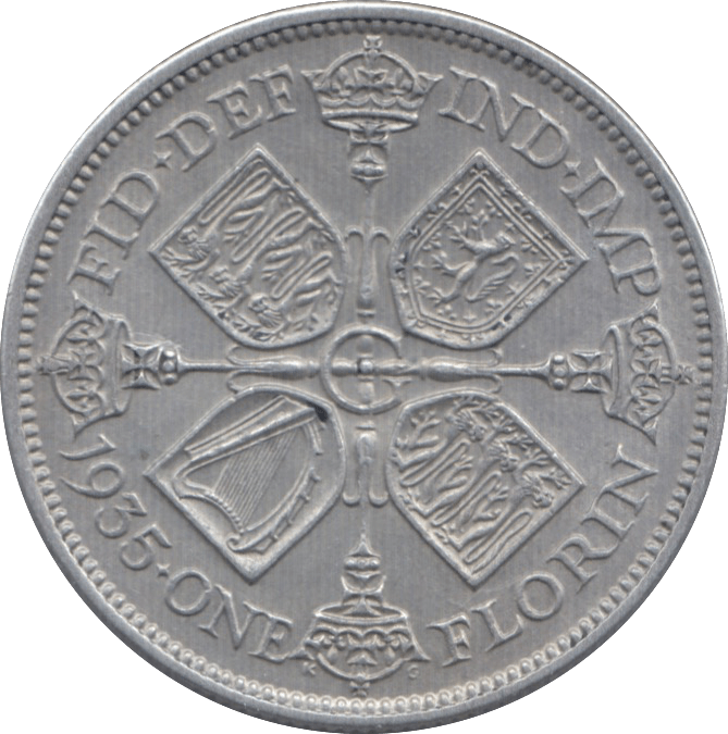 1935 FLORIN ( AUNC ) 1 - Sixpence - Cambridgeshire Coins