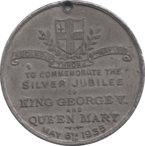 1935 GEORGE V SILVER JUBILEE COMMEMORATIVE MEDALLION - MEDALLIONS - Cambridgeshire Coins