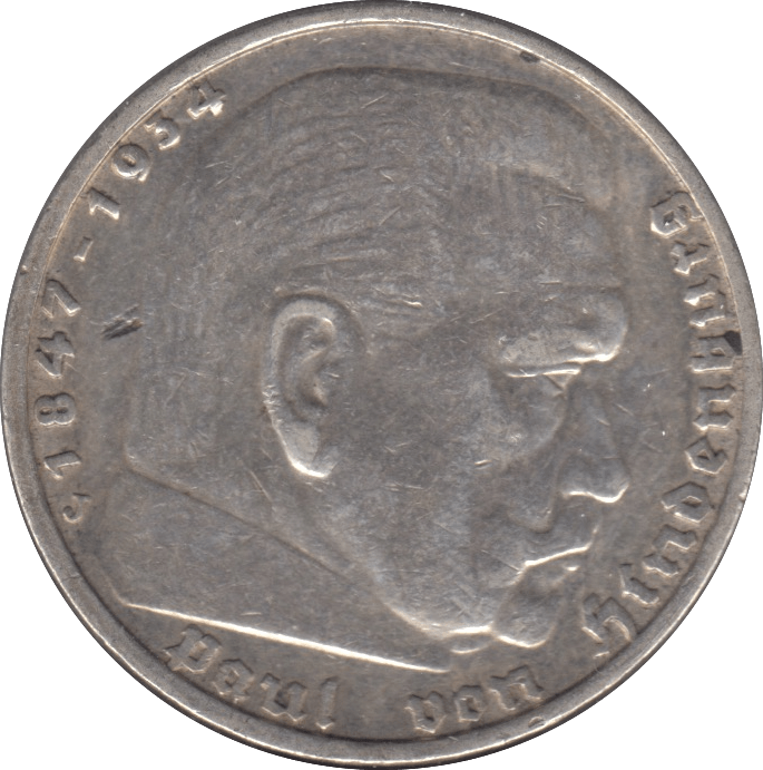 1935 GERMANY SILVER 5 MARKS ( UNC ) - SILVER WORLD COINS - Cambridgeshire Coins