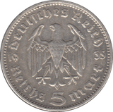 1935 GERMANY SILVER 5 MARKS ( UNC ) - SILVER WORLD COINS - Cambridgeshire Coins
