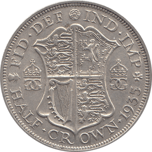 1935 HALFCROWN ( EF ) 6 - Halfcrown - Cambridgeshire Coins