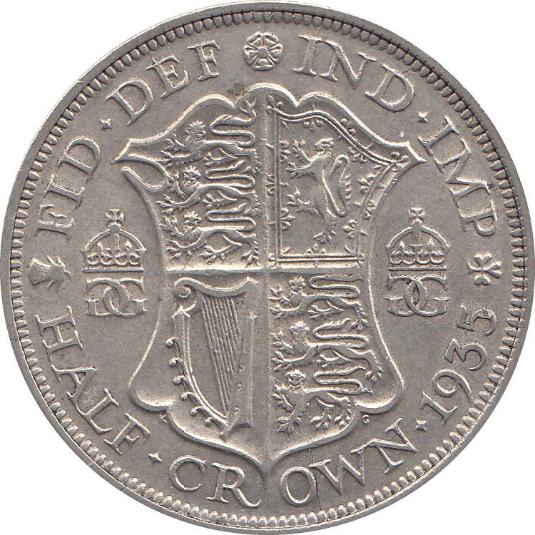 1935 HALFCROWN ( EF ) 6 - Halfcrown - Cambridgeshire Coins