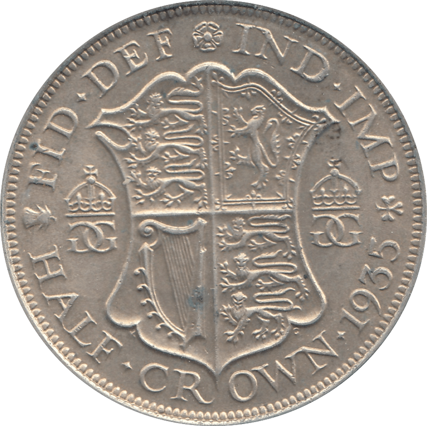 1935 HALFCROWN ( GVF ) B - Halfcrown - Cambridgeshire Coins