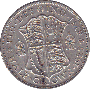 1935 HALFCROWN ( VF ) - Halfcrown - Cambridgeshire Coins