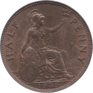 1935 HALFPENNY 3 ( UNC ) - Halfpenny - Cambridgeshire Coins