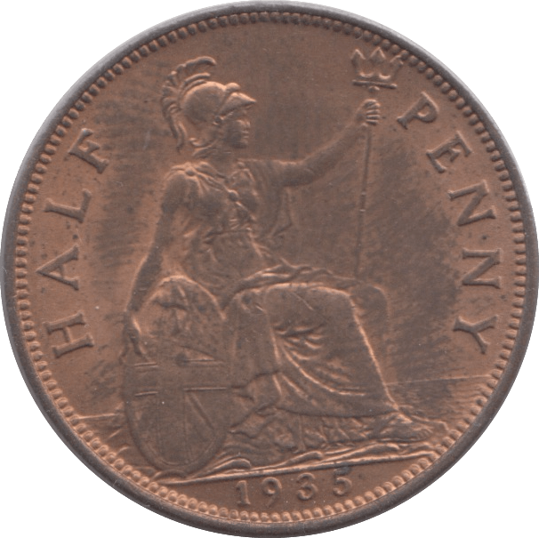 1935 HALFPENNY ( UNC ) - Halfpenny - Cambridgeshire Coins