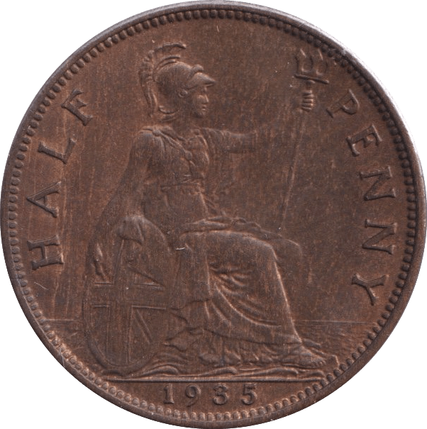 1935 HALFPENNY ( UNC ) - Halfpenny - Cambridgeshire Coins