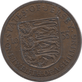 1935 JERSEY 1/12 OF A SHILLING - WORLD COINS - Cambridgeshire Coins