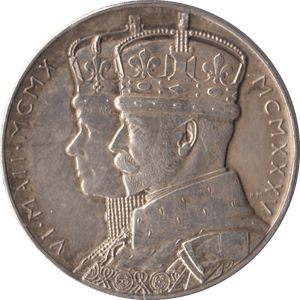 1935 KING GEORGE V & QUEEN MARY SILVER CORONATION MEDALLION - MEDALS & MEDALLIONS - Cambridgeshire Coins