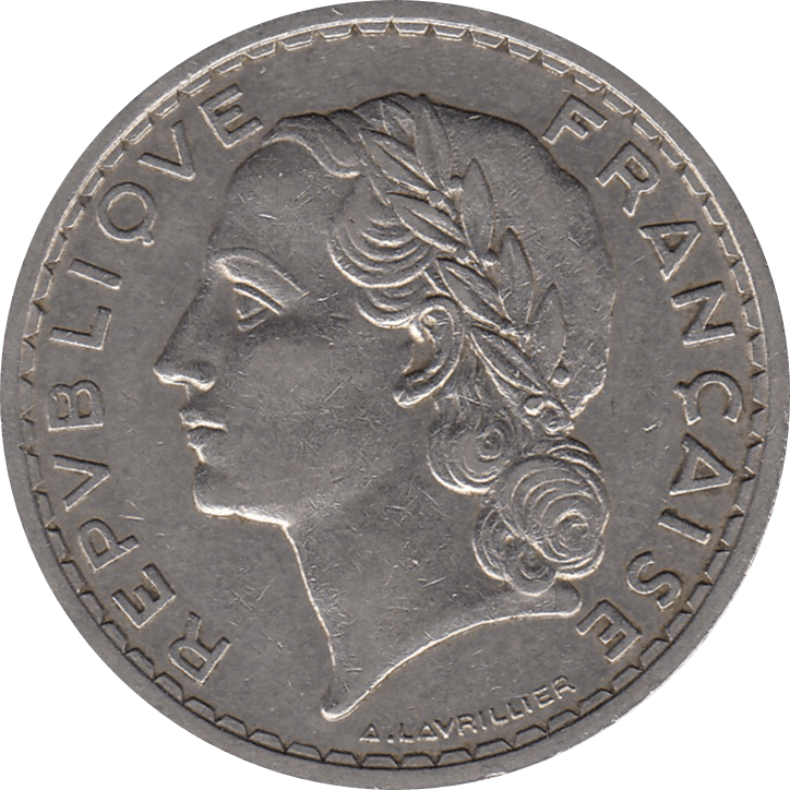 1935 NICKEL 5 FRANCS FRANCE REF H23 - WORLD COINS - Cambridgeshire Coins
