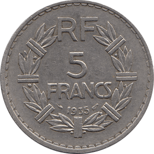 1935 NICKEL 5 FRANCS FRANCE REF H23 - WORLD COINS - Cambridgeshire Coins