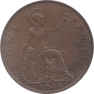 1935 PENNY ( UNC ) 4 - Penny - Cambridgeshire Coins