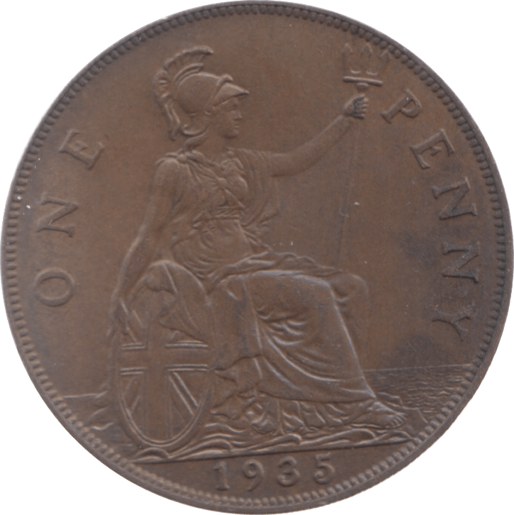 1935 PENNY ( UNC ) 4 - Penny - Cambridgeshire Coins