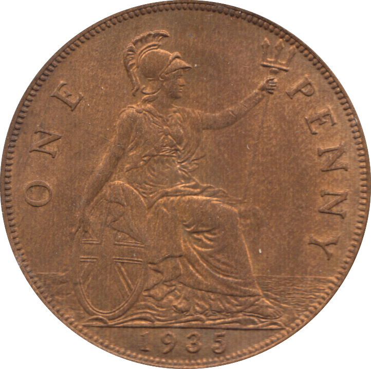 1935 PENNY ( UNC ) 7 - Penny - Cambridgeshire Coins