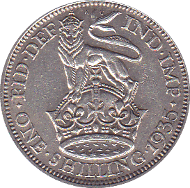 1935 SHILLING ( EF ) - Shilling - Cambridgeshire Coins