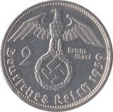 1935 SILVER 2 MARK MINT MARK NAZI STATE GERMANY - SILVER WORLD COINS - Cambridgeshire Coins