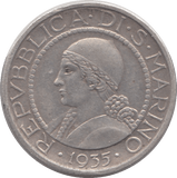 1935 SILVER 5 LIRE ITALY - SILVER WORLD COINS - Cambridgeshire Coins