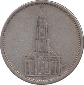 1935 SILVER 5 MARK MINT MARK A NAZI STATE GERMANY - SILVER WORLD COINS - Cambridgeshire Coins