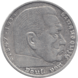 1935 SILVER 5 MARKS GERMANY - WORLD SILVER COINS - Cambridgeshire Coins