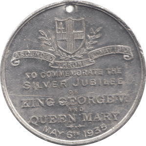 1935 SILVER JUBILEE GEORGE V QUEEN MARY MEDALLION - MEDALLIONS - Cambridgeshire Coins