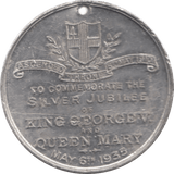 1935 SILVER JUBILEE GEORGE V QUEEN MARY MEDALLION - MEDALLIONS - Cambridgeshire Coins