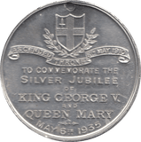 1935 SILVER JUBILEE KING GEORGE V AND QUEEN MARY HOLED MEDALLION 1 - MEDALLIONS - Cambridgeshire Coins