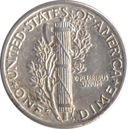 1935 SILVER ONE DIME USA - SILVER WORLD COINS - Cambridgeshire Coins